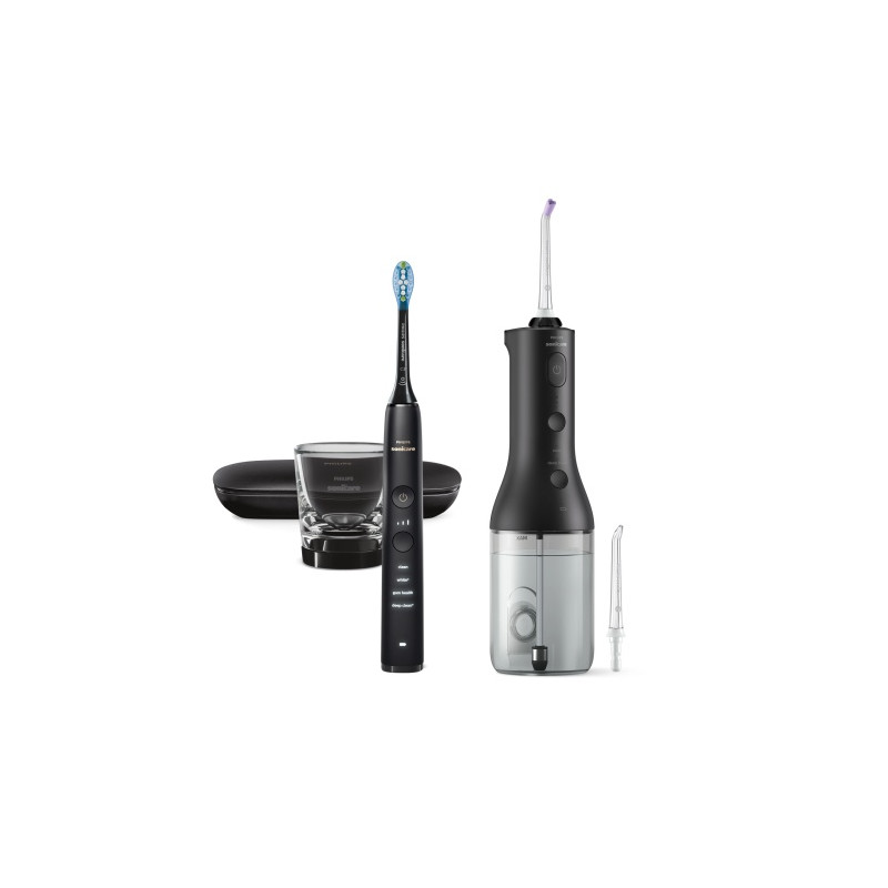 Philips Sonicare DiamondClean 9000 Power Flosser HX3886/43 Burnos irigatorius, Juoda