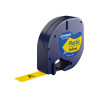 Dymo (S0721620) LetraTag Plastikinė etikečių juostelė, 12mm x 4m, Black on Yellow