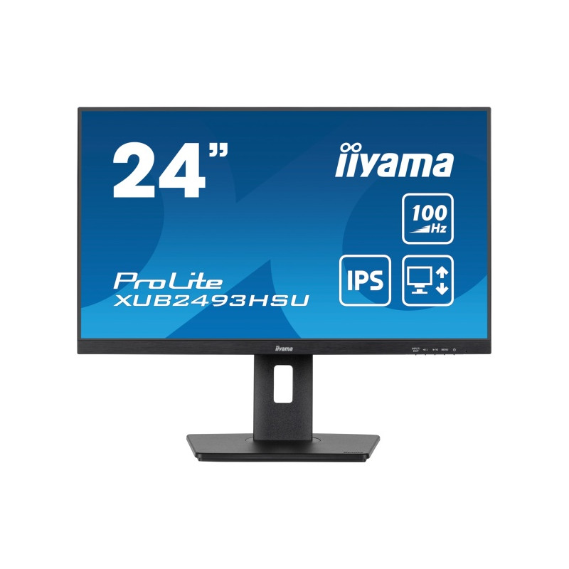 iiyama ProLite XUB2493HSU-B7 Monitorius 24'' IPS, FHD 1920x1080, 1 ms, 300 cd/m2, 100 Hz, Juoda