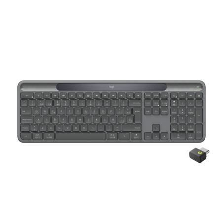 Logitech Signature Slim Solar+ K980 for Business Belaidė klaviatūra, RF+Bluetooth, US Int, Graphite