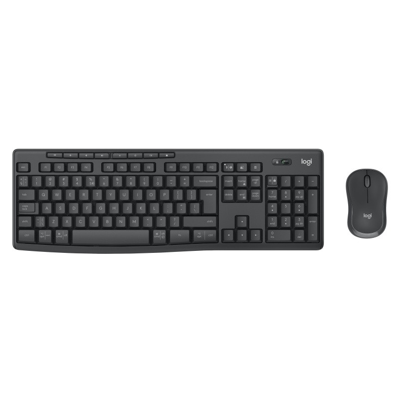 Logitech MK370 Combo for Business Belaidė klaviatūra + Pelė, RF Wireless+Bluetooth, US Int, Graphite