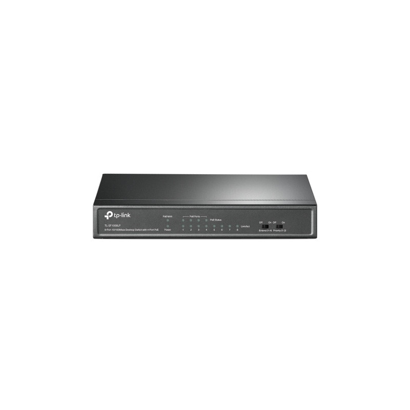 TP-Link TL-SF1008LP 8-Port 10/100Mbps Desktop Šakotuvas su 4-Port PoE