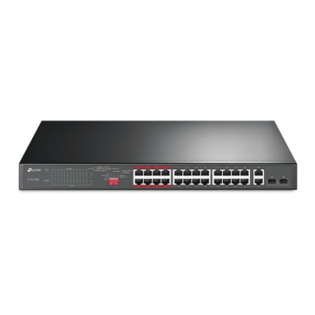 TP-Link TL-SL1226P 24-Port 10/100Mbps + 2-Port Gigabit Unmanaged PoE+ Šakotuvas