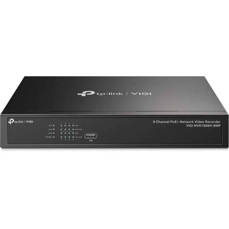 TP-Link VIGI NVR1008H-8MP 8 Channel PoE+ Tinklinis vaizdo įrašymo įrenginys