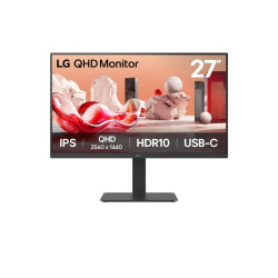 LG 27BA65QB-B.AEU Monitorius 27'' IPS, QHD 2560x1440, 5 ms, 350 cd/m2, 100 Hz, Juoda