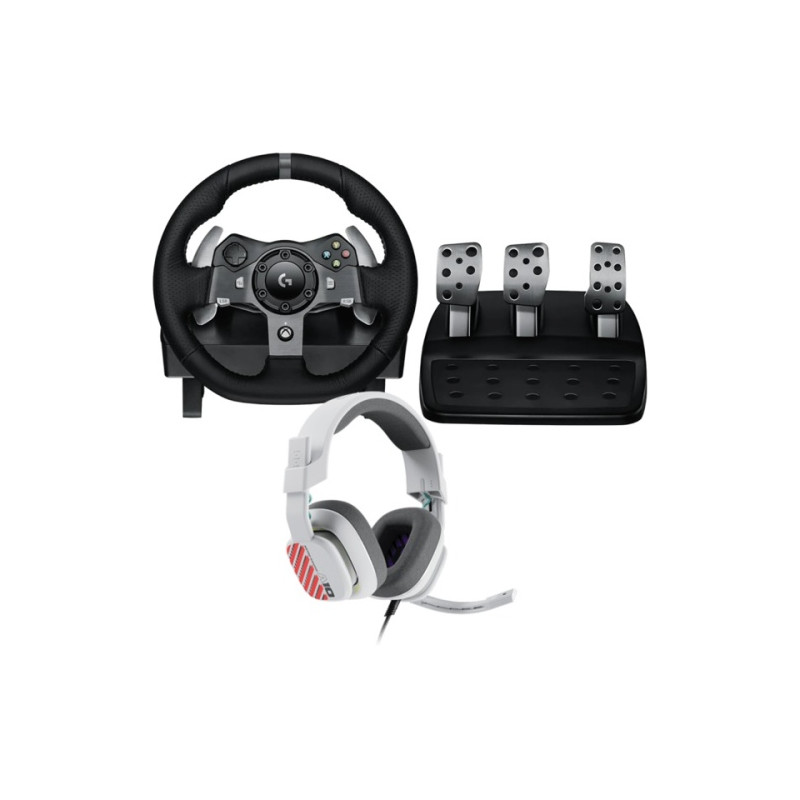 Logitech G920 Driving Force Žaidimų vairas ir pedalai +Astro A10, for Xbox X|S/Xbox One/PC, Juoda