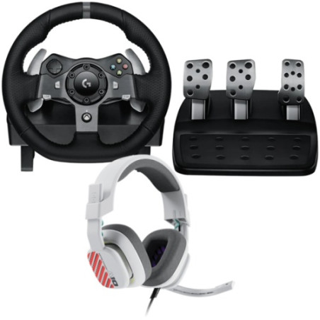 Logitech G920 Driving Force Žaidimų vairas ir pedalai +Astro A10, for Xbox X|S/Xbox One/PC, Juoda