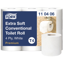 Tualetinis popierius Tork Premium Extra Soft Conventional T4, 4 sl., 9.7cm x 19.1m, 6 vnt./pak