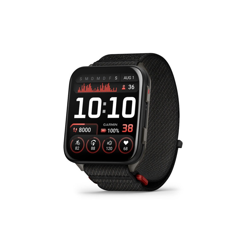 Garmin Venu X1 Išmanusis laikrodis Black, Slate Titanium Caseback / Black ComfortFit Nylon Band