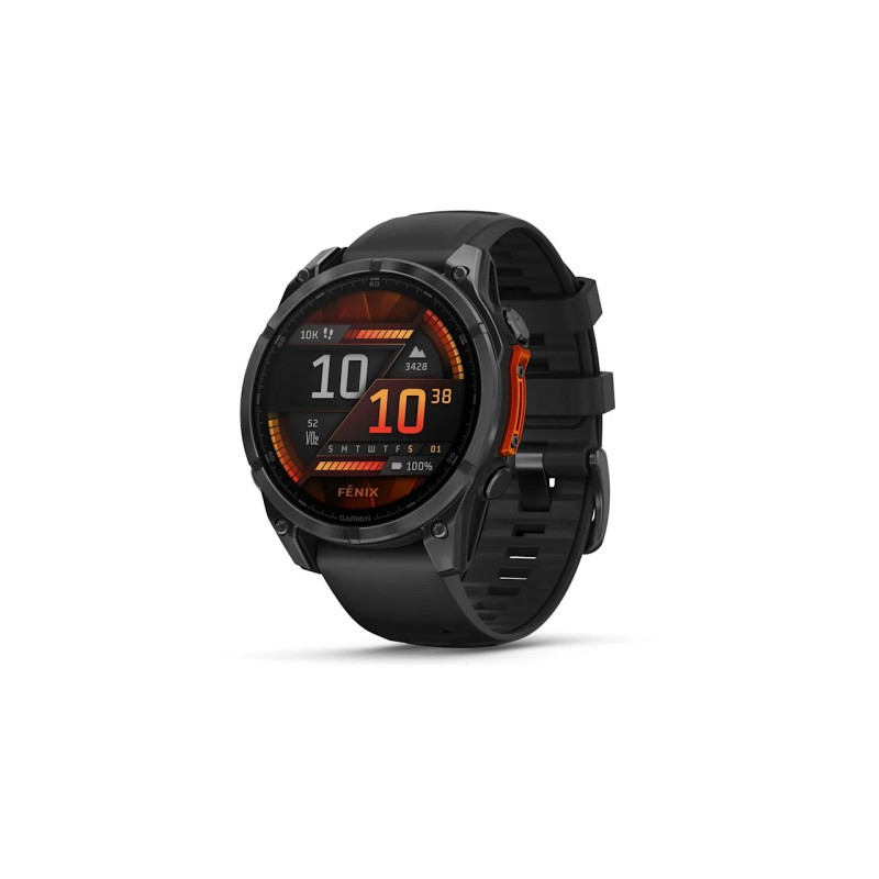 Garmin Fenix 8 Išmanusis laikrodis 47 mm AMOLED Slate Gray with Black Silicone Band