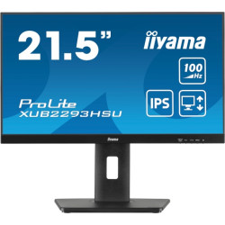 iiyama ProLite XUB2293HSU-B7 Monitorius 21.5'' IPS FHD 1920x1080, 1 ms, 300 cd/m2, 100 Hz, Juoda