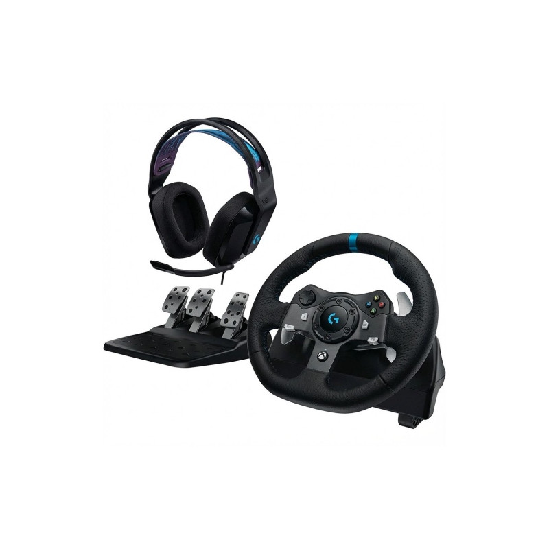 Logitech G920 Driving Force Žaidimų vairas ir pedalai + G335, for Xbox Series X|S/Xbox One/PC, Juoda