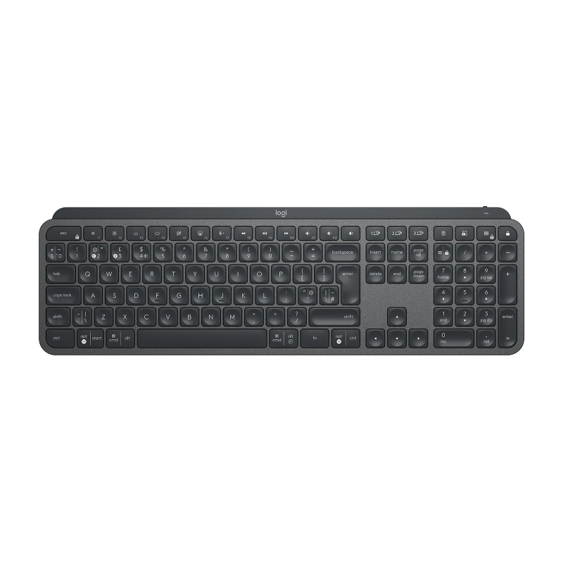 Logitech MX Keys for Business Belaidė klaviatūra RF Wireless+Bluetooth Illuminated, US Int, Graphite