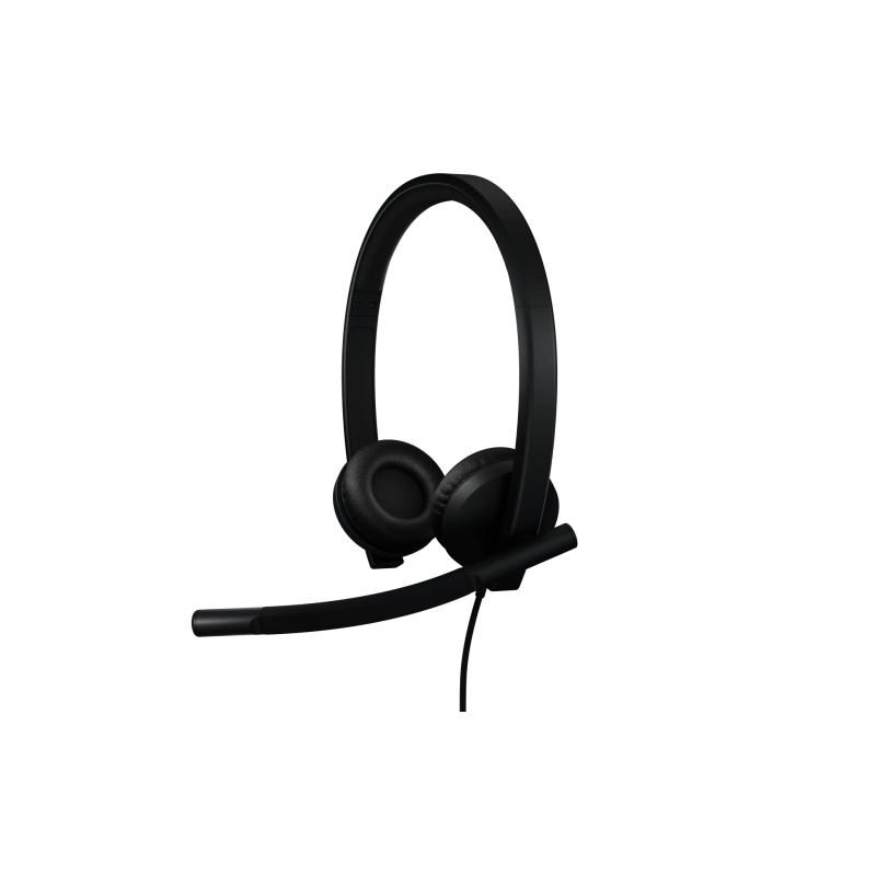 Logitech H570e Stereo MS Teams Laidinės ausinės USB-C, Juoda