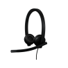 Logitech H570e Stereo MS Teams Laidinės ausinės USB-C, Juoda