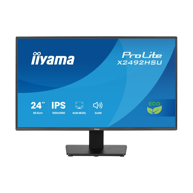 iiyama ProLite X2492HSU-B1 Monitorius 24'' IPS, FHD 1920x1080, 3 ms, 300 cd/m2, 120 Hz, Juoda