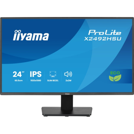 iiyama ProLite X2492HSU-B1 Monitorius 24'' IPS, FHD 1920x1080, 3 ms, 300 cd/m2, 120 Hz, Juoda