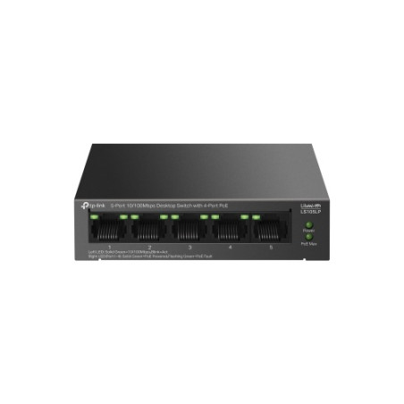 TP-Link LiteWave LS105LP 5-Port 10/100Mbps Desktop Šakotuvas su 4-Port PoE