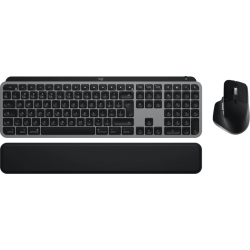 Logitech MX Keys S Combo for Mac Belaidė klaviatūra ir pelė + Atrama riešui, US Int, Space Gray