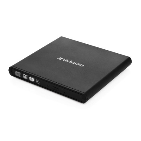 Verbatim 98938 External Slimline CD/DVD Writer Išorinis optinis įrenginys, USB-A, Juoda