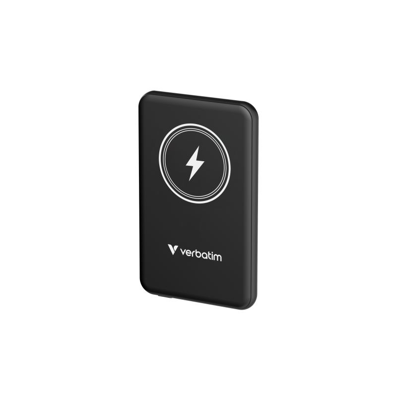 Verbatim 32240 Charge 'n' Go Magnetic Wireless Išorinė baterija (Power Bank) 5000mAh, Juoda
