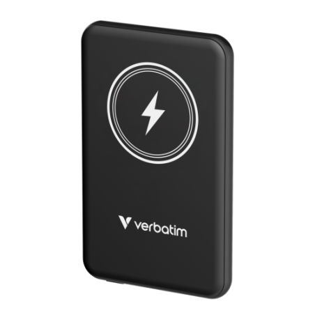 Verbatim 32240 Charge 'n' Go Magnetic Wireless Išorinė baterija (Power Bank) 5000mAh, Juoda