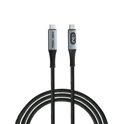 Verbatim 31849 Sync & Charge Kabelis USB-C į USB-C 240W 40Gbps 120cm, Power Display, Pilka/Juoda