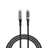 Verbatim 31849 Sync & Charge Kabelis USB-C į USB-C 240W 40Gbps 120cm, Power Display, Pilka/Juoda