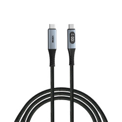Verbatim 31848 Sync & Charge Kabelis USB-C į USB-C 100W 480Mbps 120cm, Power Display, Pilka/Juoda