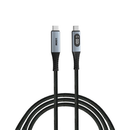 Verbatim 31848 Sync & Charge Kabelis USB-C į USB-C 100W 480Mbps 120cm, Power Display, Pilka/Juoda