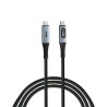 Verbatim 31848 Sync & Charge Kabelis USB-C į USB-C 100W 480Mbps 120cm, Power Display, Pilka/Juoda