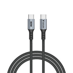 Verbatim 31845 Sync & Charge Kabelis USB-C į USB-C 60W 480Mbps 120cm, Pilka/Juoda