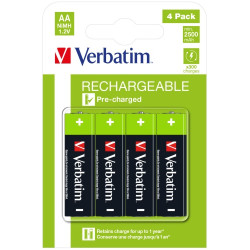 Verbatim 49517 Įkraunamos baterijos NiMH AA HR6 2500mAh (4 vnt pakuotėje)