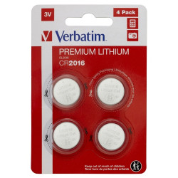Verbatim 49531 Lithium baterijos CR2016 3V (4 vnt pakuotėje)