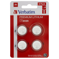 Verbatim 49532 Lithium baterijos CR2025 3V (4 vnt pakuotėje)
