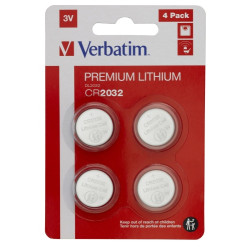 Verbatim 49533 Lithium baterijos CR2032 3V (4 vnt pakuotėje)