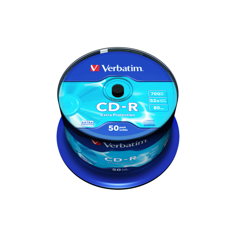 Verbatim 43351 CD-R 700MB 52X Extra Protection Surface diskai (50 vnt pakuotėje)