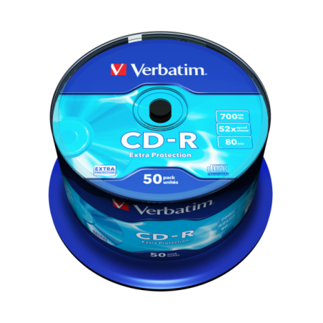 Verbatim 43351 CD-R 700MB 52X Extra Protection Surface diskai (50 vnt pakuotėje)