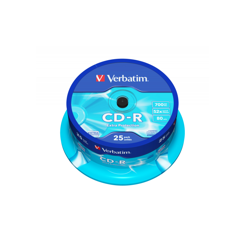Verbatim 43432 CD-R 700MB 52X Extra Protection Surface diskai (25 vnt pakuotėje)