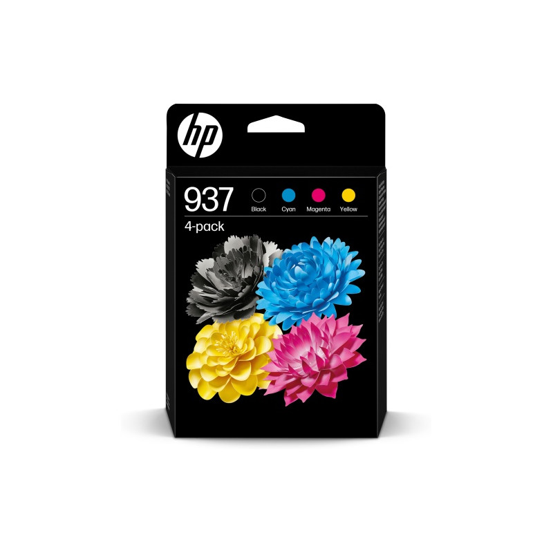 HP 937 CMYK 4-Pack (6C400NE) Rašalinių kasečių komplektas, C/M/Y/BK