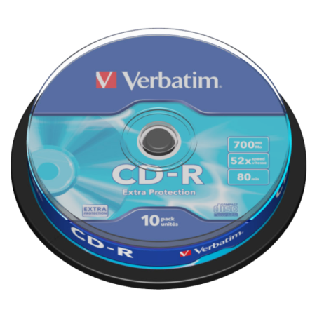 Verbatim 43437 CD-R 700MB 52X Extra Protection Surface diskai (10 vnt pakuotėje)