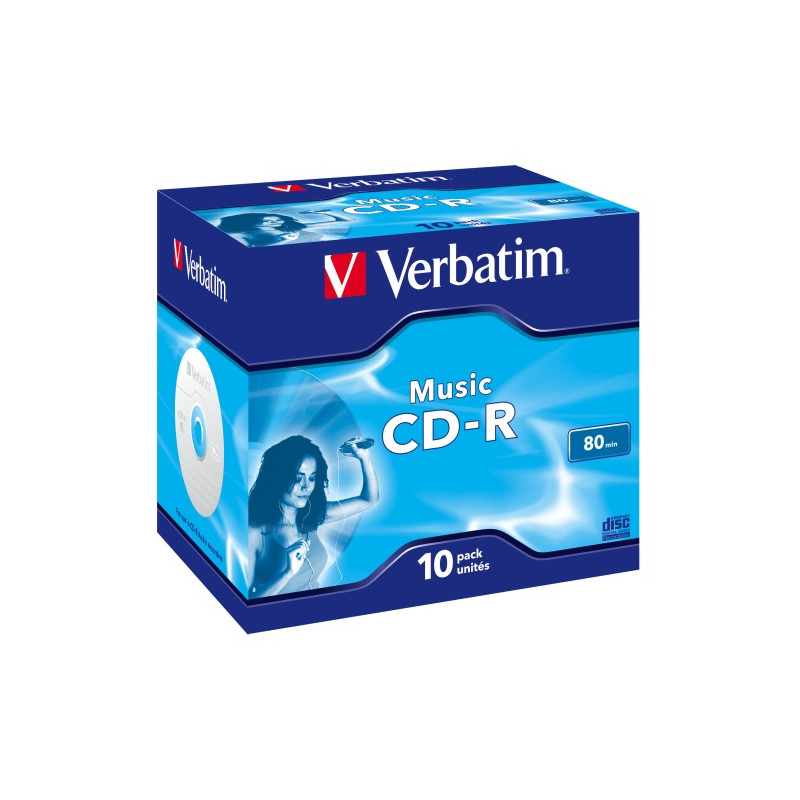 Verbatim 43365 CD-R 80min 16x Audio Music diskai (10 vnt pakuotėje)