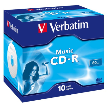 Verbatim 43365 CD-R 80min 16x Audio Music diskai (10 vnt pakuotėje)