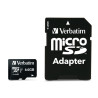 Verbatim 47042 Pro U3 Micro SDXC Atminties kortelė 64GB + microSD į SD Adapteris