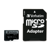 Verbatim 47044 Pro U3 Micro SDXC Atminties kortelė 128GB + microSD į SD Adapteris