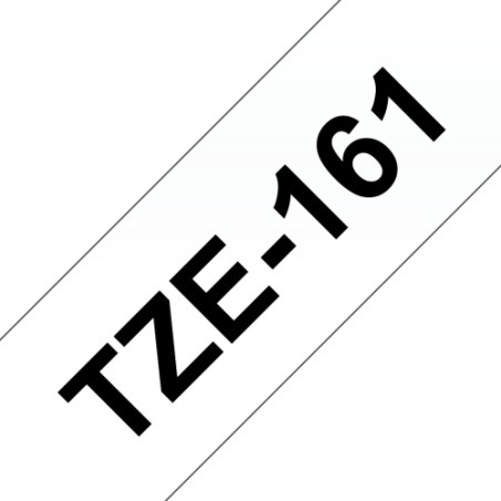 Brother TZe-161 (TZe161) Laminuota ženklinimo juostelė Black on Clear, 36mm, 8m