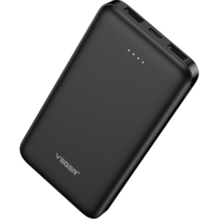 Veger A10 (W1065) Išorinė baterija (Power Bank) 10000mAh, 5V 2A, Juoda