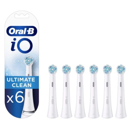 Oral-B iO Ultimate Clean x6 Dantų šepetėlio galvutės, Balta