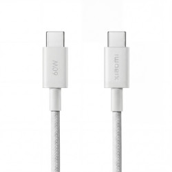 Xiaomi 3A Braided USB-C to USB-C Kabelis 1m, Balta