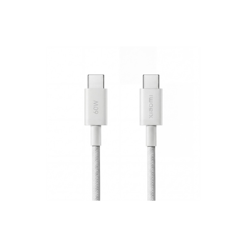 Xiaomi 3A Braided USB-C to USB-C Kabelis 1m, Balta